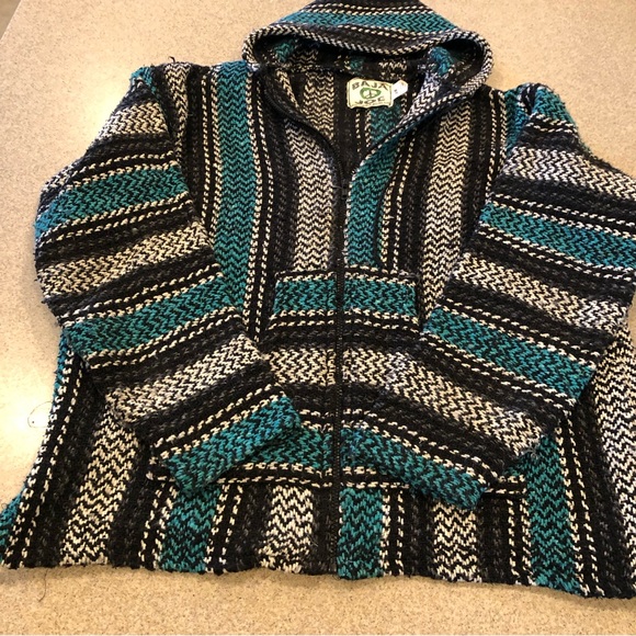 baja joe Jackets & Coats Med Baja Joe Zip Front Baja Mexican Hoodie